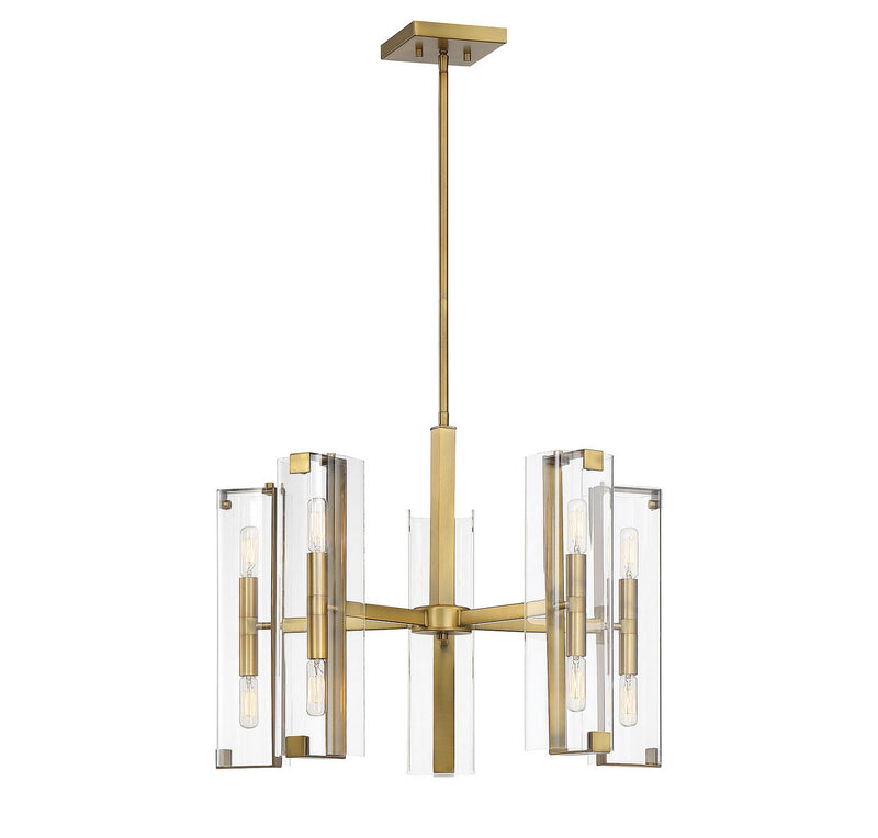 Ten Light Chandelier<br /><span style="color:#4AB0CE;">Entrega: 4-10 dias en USA</span><br /><span style="color:#4AB0CE;font-size:60%;">PREGUNTE POR ENTREGA EN PANAMA</span><br />Collection: Winfield<br />Finish: Warm Brass