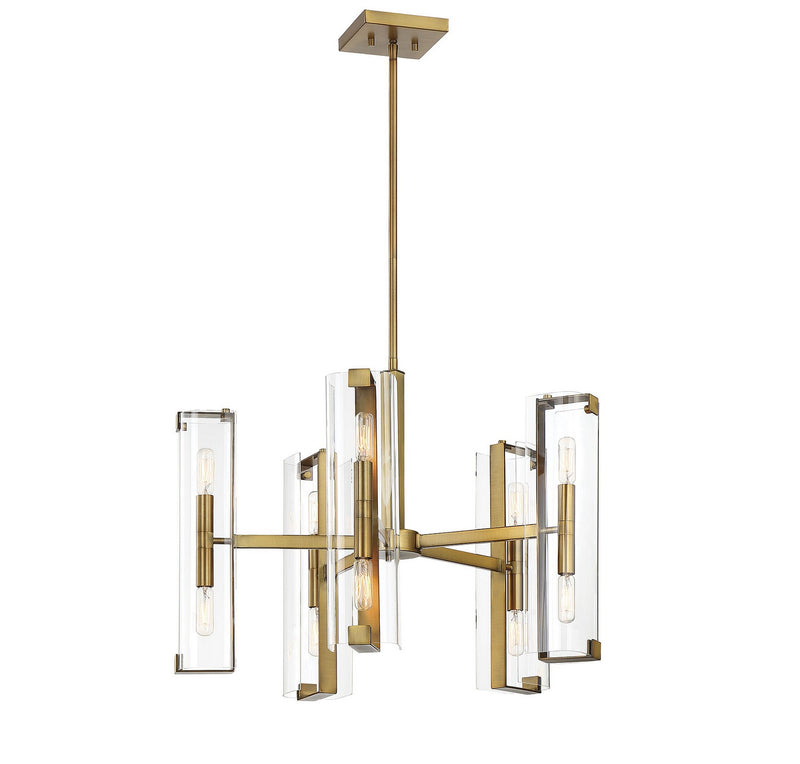 Ten Light Chandelier<br /><span style="color:#4AB0CE;">Entrega: 4-10 dias en USA</span><br /><span style="color:#4AB0CE;font-size:60%;">PREGUNTE POR ENTREGA EN PANAMA</span><br />Collection: Winfield<br />Finish: Warm Brass