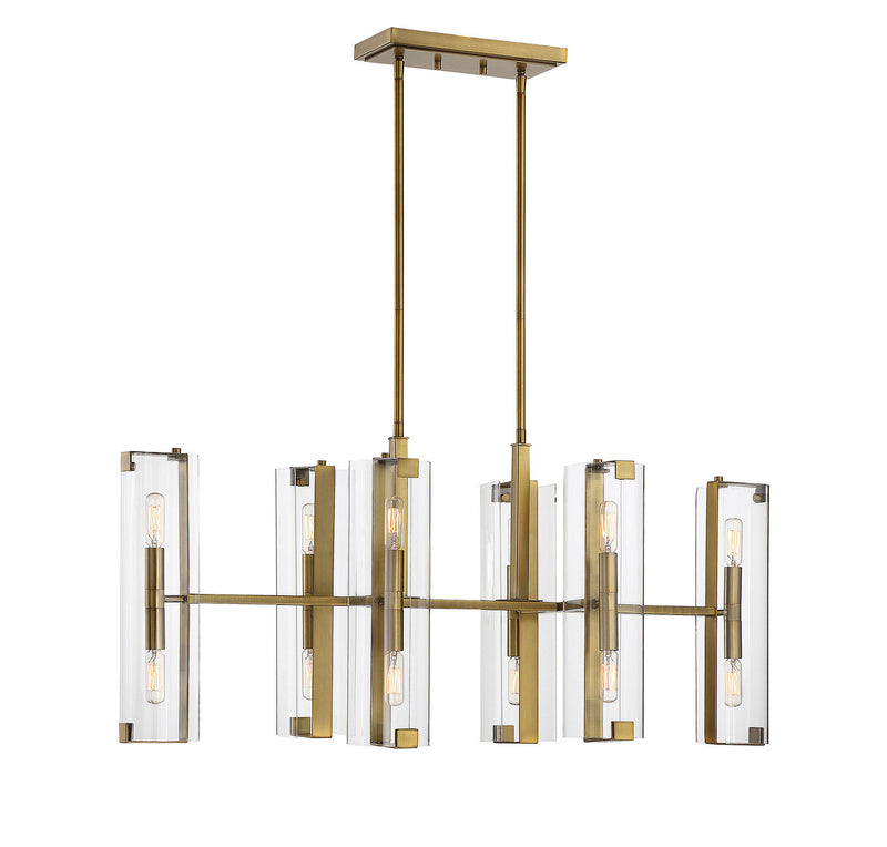 12 Light Chandelier<br /><span style="color:#4AB0CE;">Entrega: 1-2 semanas en USA</span><br /><span style="color:#4AB0CE;font-size:60%;">PREGUNTE POR ENTREGA EN PANAMA</span><br />Collection: Winfield<br />Finish: Warm Brass