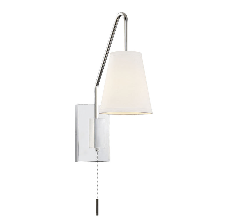 One Light Wall Sconce<br /><span style="color:#4AB0CE;">Entrega: 4-10 dias en USA</span><br /><span style="color:#4AB0CE;font-size:60%;">PREGUNTE POR ENTREGA EN PANAMA</span><br />Collection: Owen<br />Finish: Polished Nickel