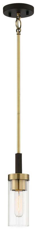 Minka-Lavery - 3040-560 - One Light Mini Pendant - Ainsley Court - Aged Kinston Bronze w/Brass