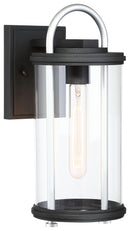 One Light Outdoor Wall Mount<br /><span style="color:#4AB0CE;">Entrega: 4-10 dias en USA</span><br /><span style="color:#4AB0CE;font-size:60%;">PREGUNTE POR ENTREGA EN PANAMA</span><br />Collection: Keyser<br />Finish: Black w/Silver