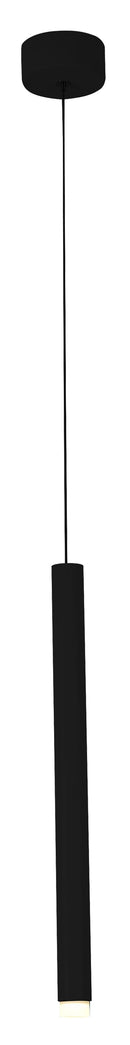 Lámpara Colgante Tipo Cilindro Con Luz Led De 3W Acabado Black/Metal.