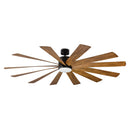 Modern Forms Fans - FR-W1815-80L-MB/DK - 80"Ceiling Fan - Windflower - Matte Black/Distressed Koa