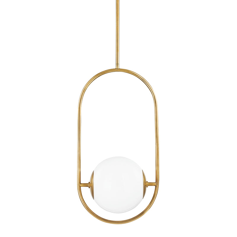 One Light Pendant<br /><span style="color:#4AB0CE;">Entrega: 4-10 dias en USA</span><br /><span style="color:#4AB0CE;font-size:60%;">PREGUNTE POR ENTREGA EN PANAMA</span><br />Collection: Everley<br />Finish: Vintage Brass