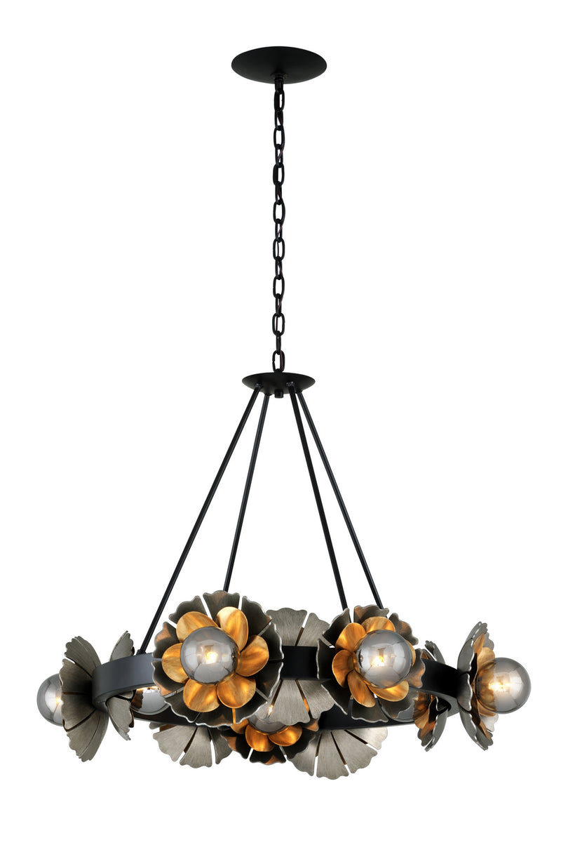 Corbett Lighting - 278-010 - Ten Light Chandelier - Magic Garden - Black Graphite Bronze Leaf