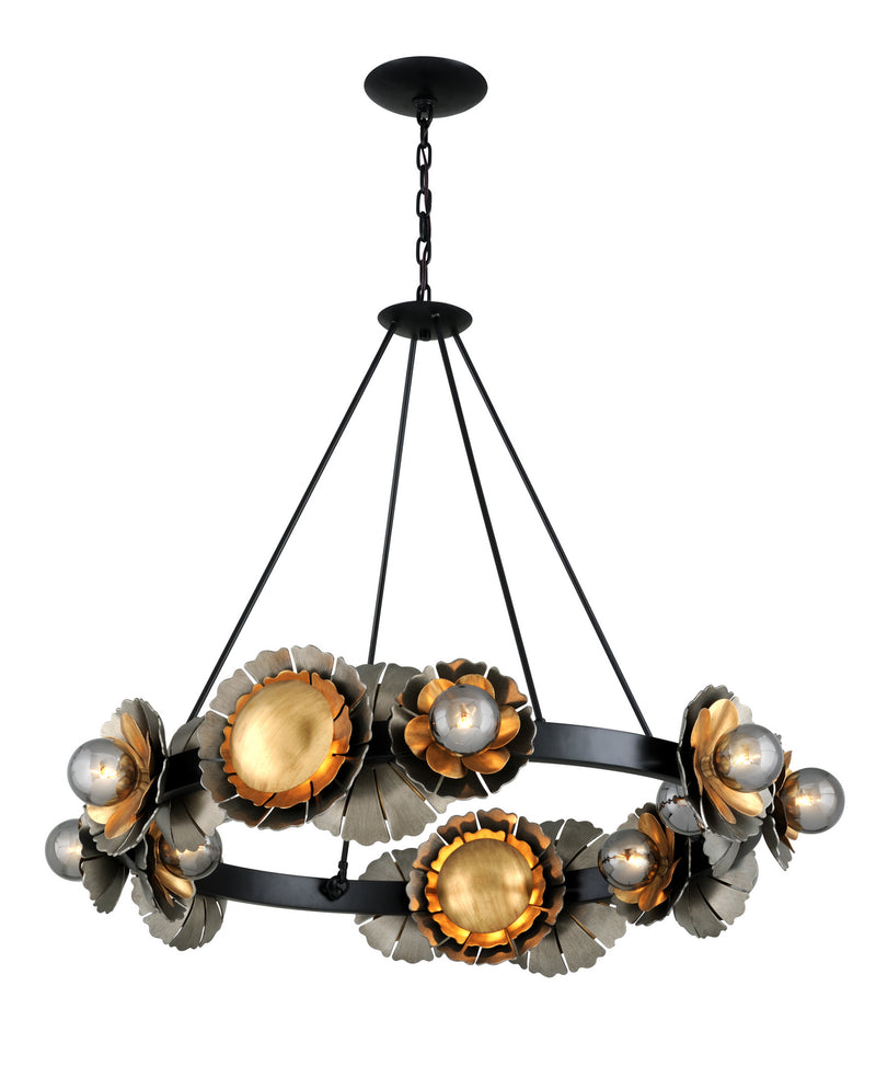 Corbett Lighting - 278-016 - 16 Light Chandelier - Magic Garden - Black Graphite Bronze Leaf