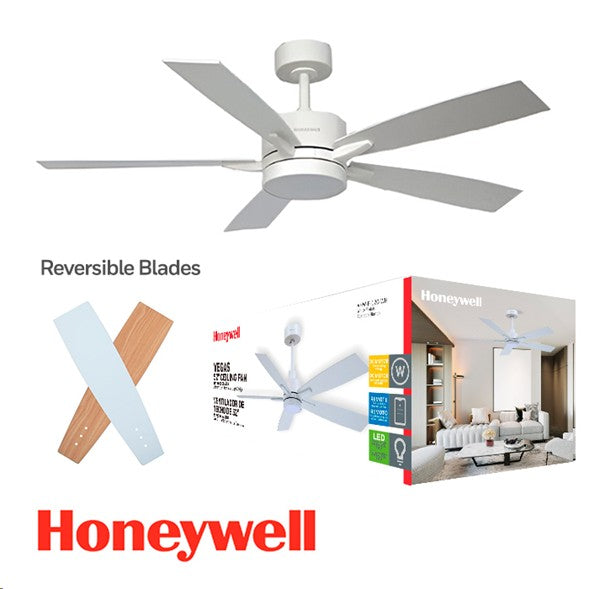 ABANICO DE TECHO VEGAS 52'' DECORATIVO BLANCO CON LUZ LED 18W CONTROL REMOTO