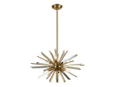 Avenue Lighting - HF8201-AB - Six Light Chandelier - Palisades Ave. - Aged Brass w/Champagne Glass