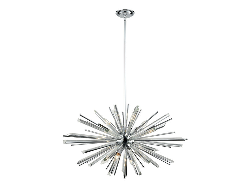 Avenue Lighting - HF8202-CH - Eight Light Chandelier - Palisades Ave. - Chrome w/Clear Glass