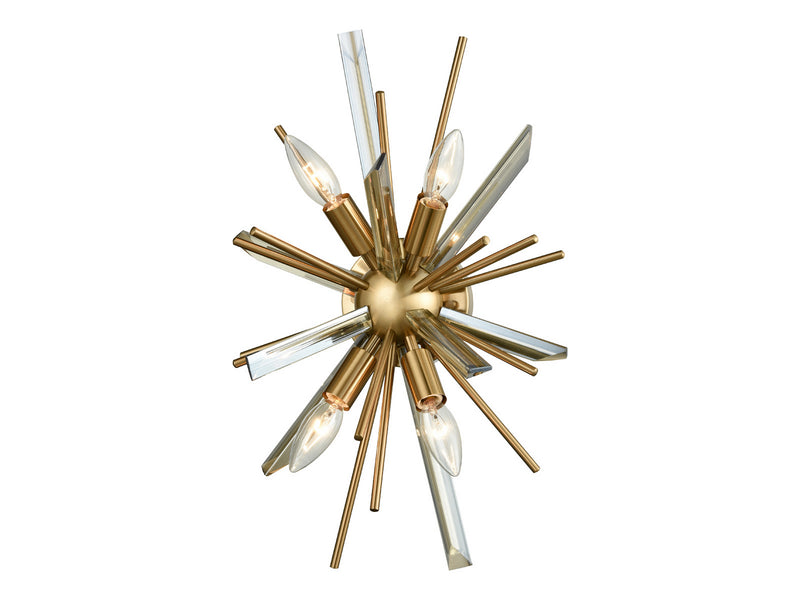 Avenue Lighting - HF8204-AB - Four Light Wall Sconce - Palisades Ave. - Aged Brass w/Champagne Glass