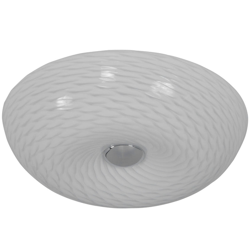 Two Light Flush Mount<br /><span style="color:#4AB0CE;">Entrega: 4-10 dias en USA</span><br /><span style="color:#4AB0CE;font-size:60%;">PREGUNTE POR ENTREGA EN PANAMA</span><br />Collection: Swirled<br />Finish: Chrome