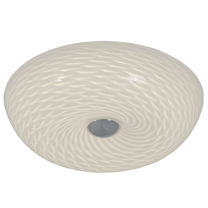 Two Light Flush Mount<br /><span style="color:#4AB0CE;">Entrega: 4-10 dias en USA</span><br /><span style="color:#4AB0CE;font-size:60%;">PREGUNTE POR ENTREGA EN PANAMA</span><br />Collection: Swirled<br />Finish: Chrome