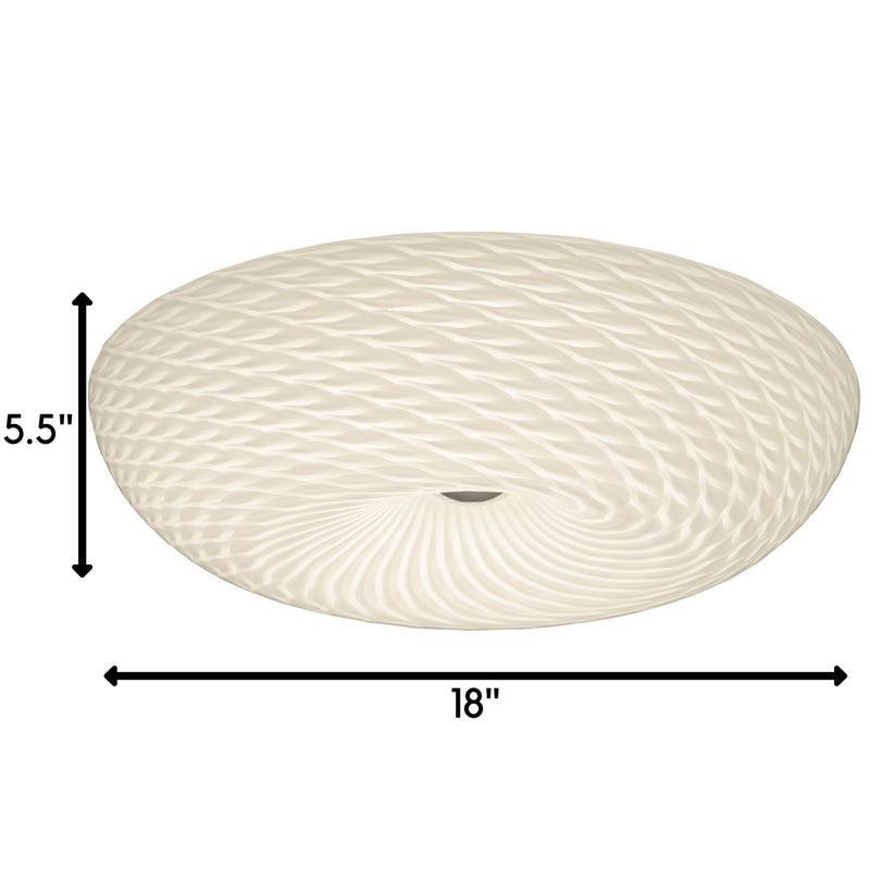 Three Light Flush Mount<br /><span style="color:#4AB0CE;">Entrega: 12-13 semanas en USA</span><br /><span style="color:#4AB0CE;font-size:60%;">PREGUNTE POR ENTREGA EN PANAMA</span><br />Collection: Swirled<br />Finish: Chrome