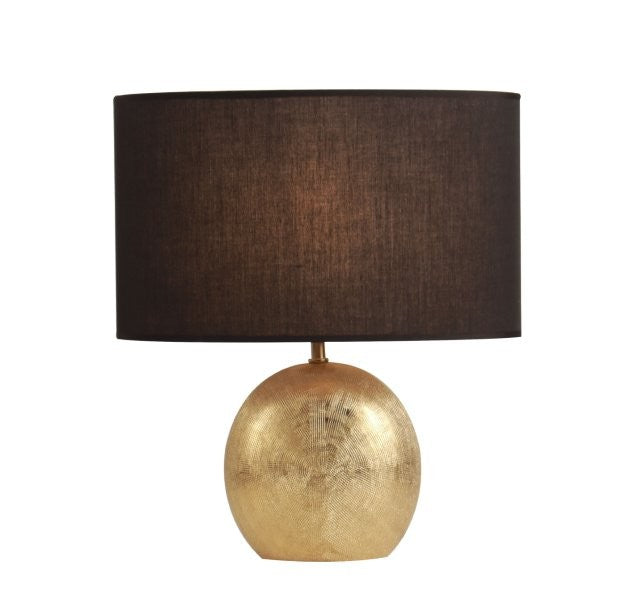 LAMPARA DE MESA DECORATIVA 1XE27-60W 110-240V 50-60HZ GRADO DE PROTECCION IP20 ,ACABADO DORADO+NEGRO