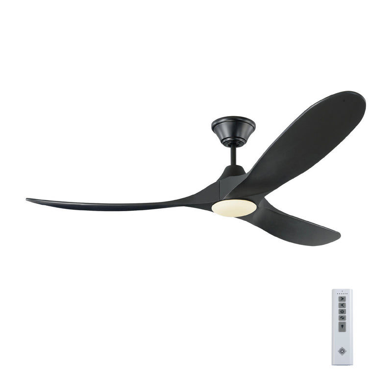 Visual Comfort Fan - 3MAVR60BKBKD - 60"Ceiling Fan - Maverick - Matte Black