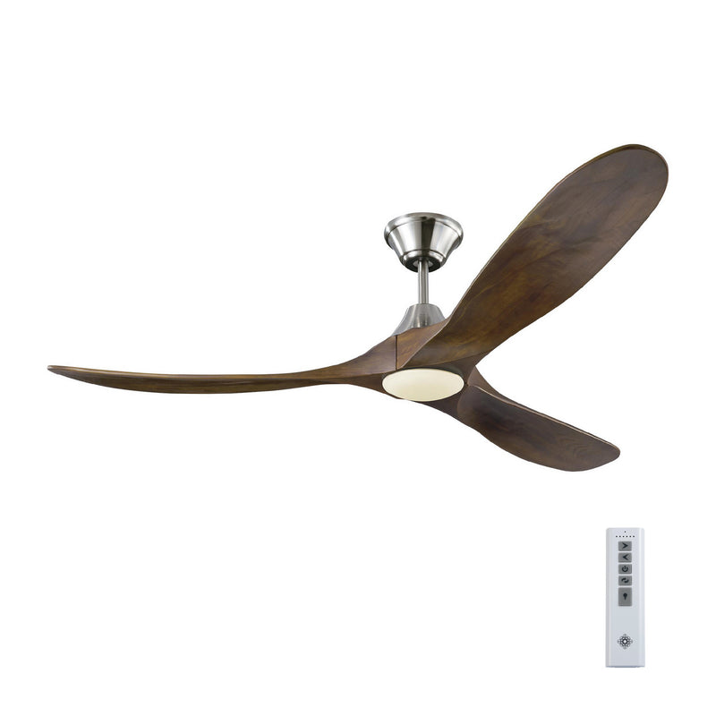 Visual Comfort Fan - 3MAVR60BSD - 60"Ceiling Fan - Maverick - Brushed Steel