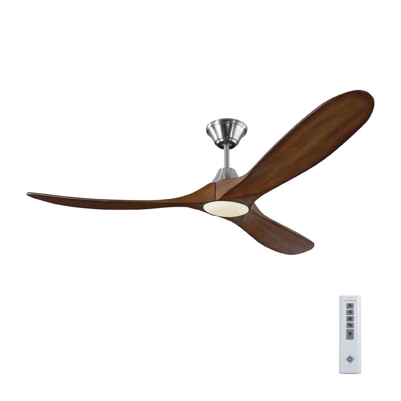 Visual Comfort Fan - 3MAVR60BSKOAD - 60"Ceiling Fan - Maverick - Brushed Steel