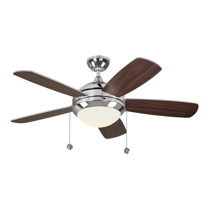 44" Ceiling Fan<br /><span style="color:#4AB0CE;">Entrega: 20-21 semanas en USA</span><br /><span style="color:#4AB0CE;font-size:60%;">PREGUNTE POR ENTREGA EN PANAMA</span><br />Collection: Discus<br />Finish: Polished Nickel