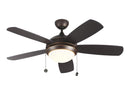 44" Ceiling Fan<br /><span style="color:#4AB0CE;">Entrega: 12-13 semanas en USA</span><br /><span style="color:#4AB0CE;font-size:60%;">PREGUNTE POR ENTREGA EN PANAMA</span><br />Collection: Discus<br />Finish: Roman Bronze