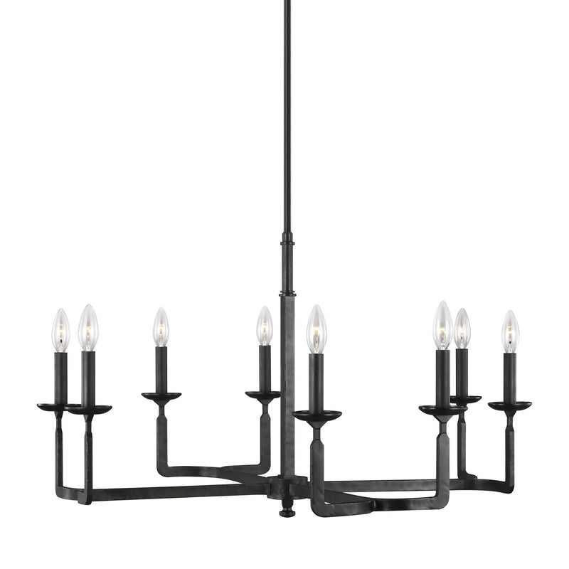 Generation Lighting - F3291/8AI - Eight Light Chandelier - Ansley - Aged Iron