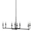 Generation Lighting - F3292/8AI - Eight Light Linear Chandelier - Ansley - Aged Iron
