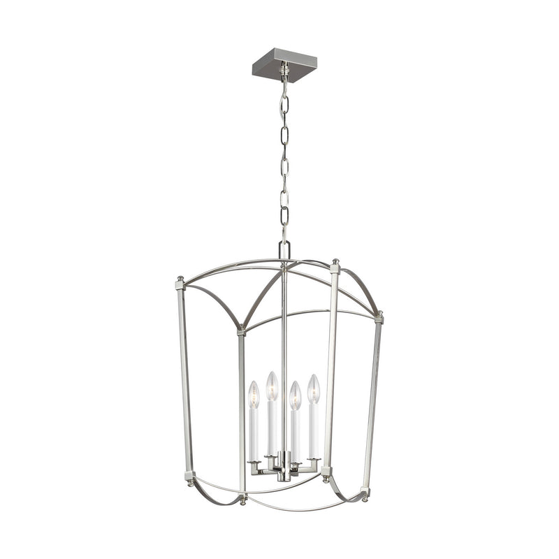 Four Light Lantern<br /><span style="color:#4AB0CE;">Entrega: 4-10 dias en USA</span><br /><span style="color:#4AB0CE;font-size:60%;">PREGUNTE POR ENTREGA EN PANAMA</span><br />Collection: Thayer<br />Finish: Polished Nickel