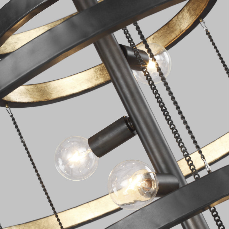 Generation Lighting - F3341/8AI/ADB - Eight Light Chandelier - Celeste - Aged Iron