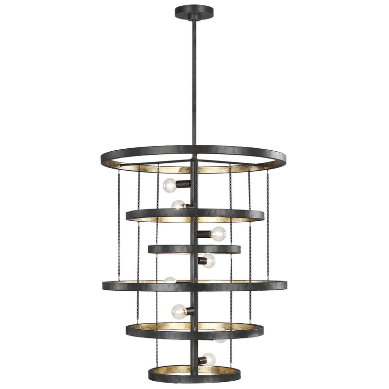 Eight Light Chandelier<br /><span style="color:#4AB0CE;">Entrega: 4-10 dias en USA</span><br /><span style="color:#4AB0CE;font-size:60%;">PREGUNTE POR ENTREGA EN PANAMA</span><br />Collection: Celeste<br />Finish: Aged Iron
