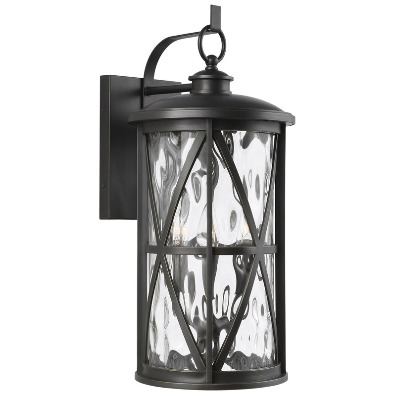 Generation Lighting - OL15203ANBZ - Three Light Outdoor Wall Lantern - Millbrooke - Antique Bronze