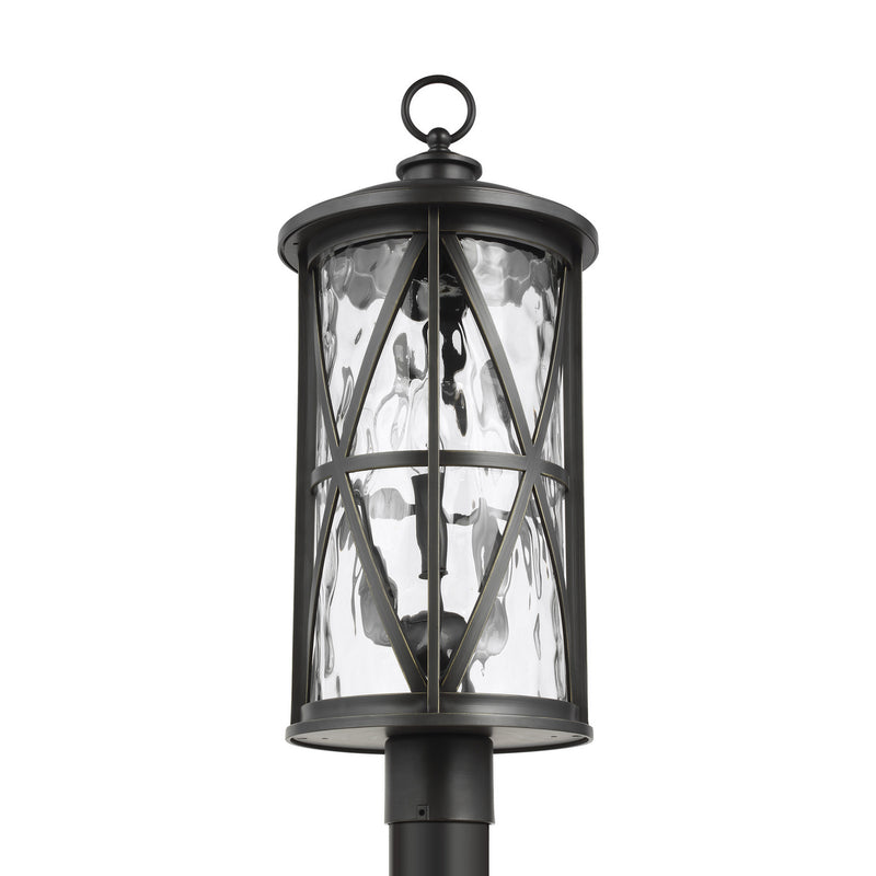 Generation Lighting. - OL15207ANBZ - Three Light Outdoor Post Lantern - Millbrooke - Antique Bronze