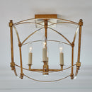 Four Light Semi-Flush Mount<br /><span style="color:#4AB0CE;">Entrega: 3-4 semanas en USA</span><br /><span style="color:#4AB0CE;font-size:60%;">PREGUNTE POR ENTREGA EN PANAMA</span><br />Collection: Thayer<br />Finish: Antique Gild