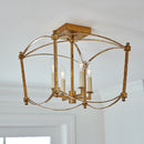 Four Light Semi-Flush Mount<br /><span style="color:#4AB0CE;">Entrega: 3-4 semanas en USA</span><br /><span style="color:#4AB0CE;font-size:60%;">PREGUNTE POR ENTREGA EN PANAMA</span><br />Collection: Thayer<br />Finish: Antique Gild