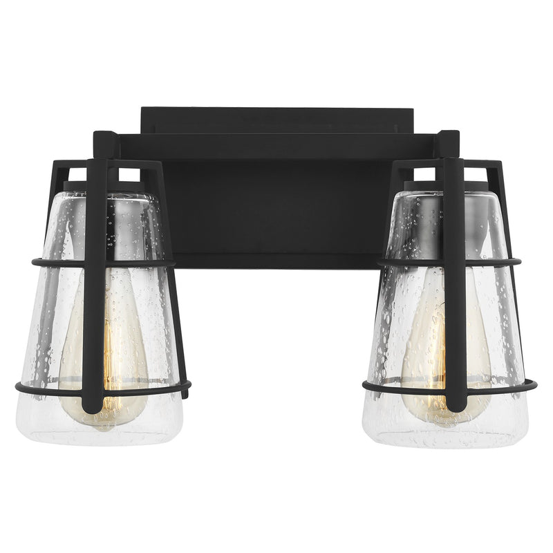 Generation Lighting - VS2472MBK - Two Light Vanity - Adelaide - Midnight Black