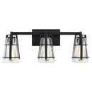 Generation Lighting - VS2473MBK - Three Light Vanity - Adelaide - Midnight Black