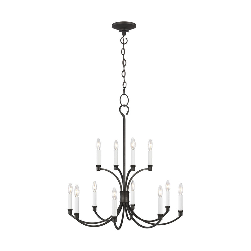 Visual Comfort Studio - CC10612SMS - 12 Light Chandelier - Westerly - Smith Steel