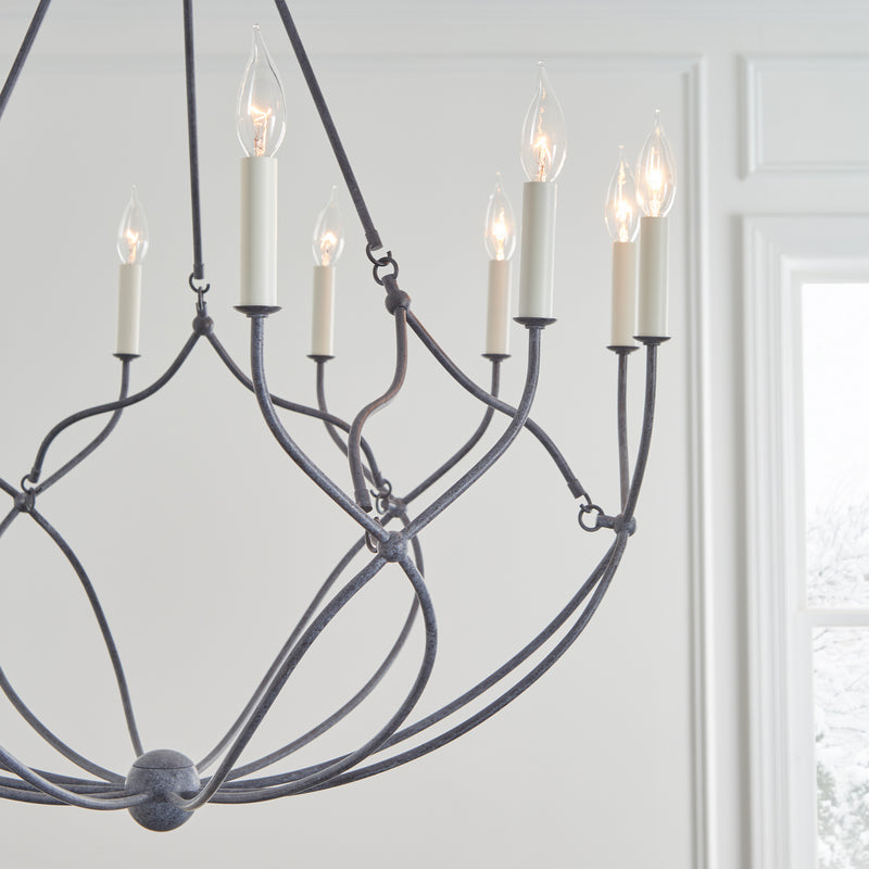 12 Light Chandelier<br /><span style="color:#4AB0CE;">Entrega: 4-10 dias en USA</span><br /><span style="color:#4AB0CE;font-size:60%;">PREGUNTE POR ENTREGA EN PANAMA</span><br />Collection: Richmond<br />Finish: Weathered Galvanized