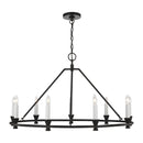 Nine Light Chandelier<br /><span style="color:#4AB0CE;">Entrega: 4-10 dias en USA</span><br /><span style="color:#4AB0CE;font-size:60%;">PREGUNTE POR ENTREGA EN PANAMA</span><br />Collection: Keystone<br />Finish: Aged Iron