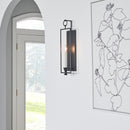 One Light Wall Sconce<br /><span style="color:#4AB0CE;">Entrega: 4-10 dias en USA</span><br /><span style="color:#4AB0CE;font-size:60%;">PREGUNTE POR ENTREGA EN PANAMA</span><br />Collection: Keystone<br />Finish: Aged Iron