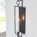 One Light Wall Sconce<br /><span style="color:#4AB0CE;">Entrega: 4-10 dias en USA</span><br /><span style="color:#4AB0CE;font-size:60%;">PREGUNTE POR ENTREGA EN PANAMA</span><br />Collection: Keystone<br />Finish: Aged Iron
