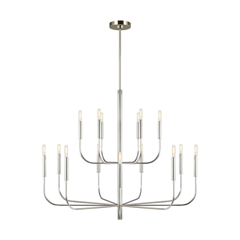 15 Light Chandelier<br /><span style="color:#4AB0CE;">Entrega: 4-10 dias en USA</span><br /><span style="color:#4AB0CE;font-size:60%;">PREGUNTE POR ENTREGA EN PANAMA</span><br />Collection: Brianna<br />Finish: Polished Nickel