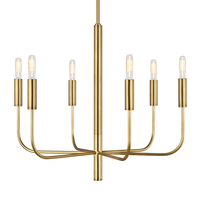 Six Light Chandelier<br /><span style="color:#4AB0CE;">Entrega: 4-10 dias en USA</span><br /><span style="color:#4AB0CE;font-size:60%;">PREGUNTE POR ENTREGA EN PANAMA</span><br />Collection: Brianna<br />Finish: Burnished Brass