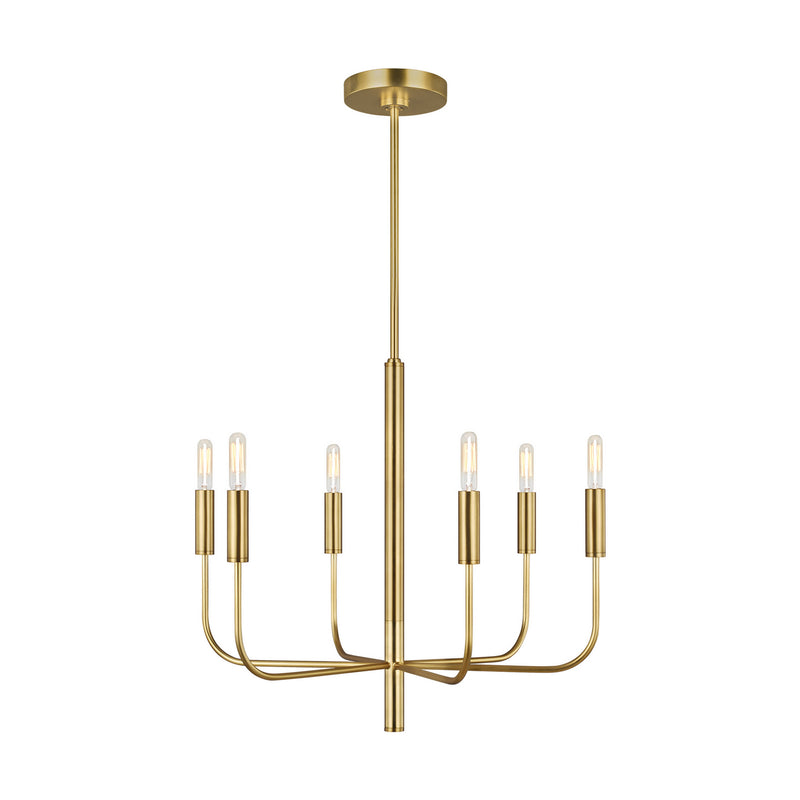 Six Light Chandelier<br /><span style="color:#4AB0CE;">Entrega: 4-10 dias en USA</span><br /><span style="color:#4AB0CE;font-size:60%;">PREGUNTE POR ENTREGA EN PANAMA</span><br />Collection: Brianna<br />Finish: Burnished Brass