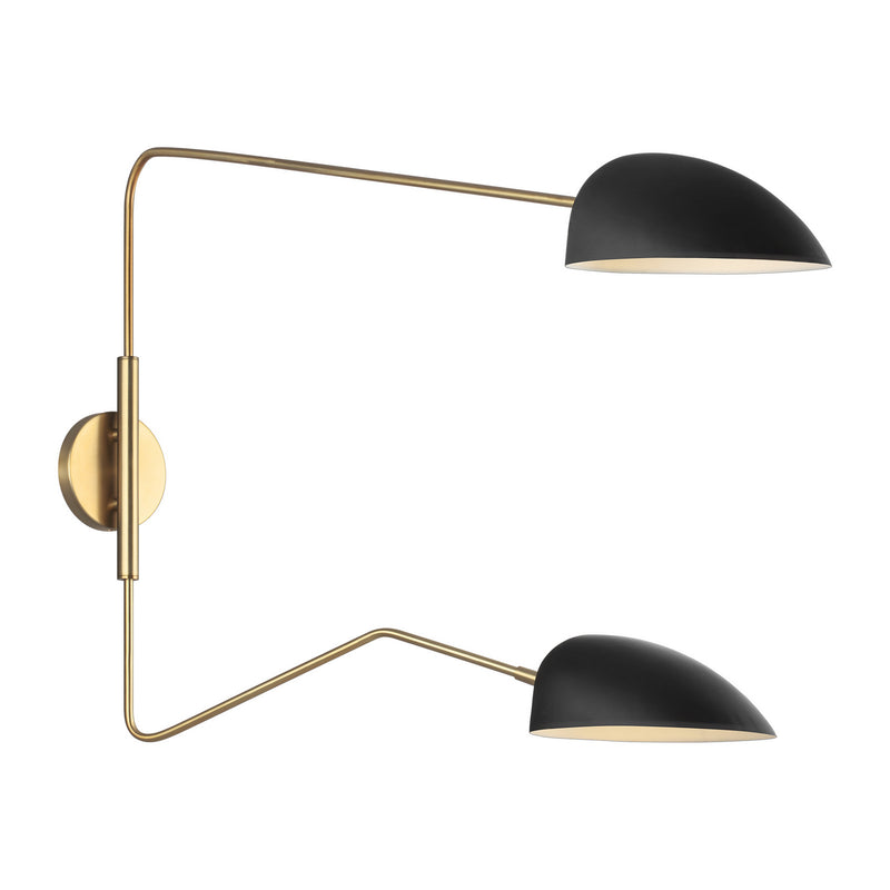 Two Light Wall Sconce<br /><span style="color:#4AB0CE;">Entrega: 4-10 dias en USA</span><br /><span style="color:#4AB0CE;font-size:60%;">PREGUNTE POR ENTREGA EN PANAMA</span><br />Collection: Jane<br />Finish: Midnight Black