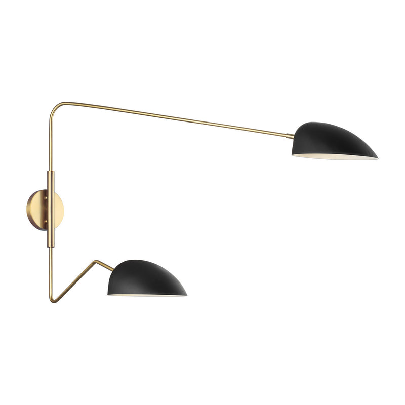 Two Light Wall Sconce<br /><span style="color:#4AB0CE;">Entrega: 4-10 dias en USA</span><br /><span style="color:#4AB0CE;font-size:60%;">PREGUNTE POR ENTREGA EN PANAMA</span><br />Collection: Jane<br />Finish: Midnight Black