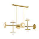 Eight Light Linear Chandelier<br /><span style="color:#4AB0CE;">Entrega: 4-10 dias en USA</span><br /><span style="color:#4AB0CE;font-size:60%;">PREGUNTE POR ENTREGA EN PANAMA</span><br />Collection: Nodes<br />Finish: Burnished Brass