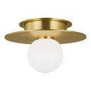 One Light Flush Mount<br /><span style="color:#4AB0CE;">Entrega: 4-10 dias en USA</span><br /><span style="color:#4AB0CE;font-size:60%;">PREGUNTE POR ENTREGA EN PANAMA</span><br />Collection: Nodes<br />Finish: Burnished Brass