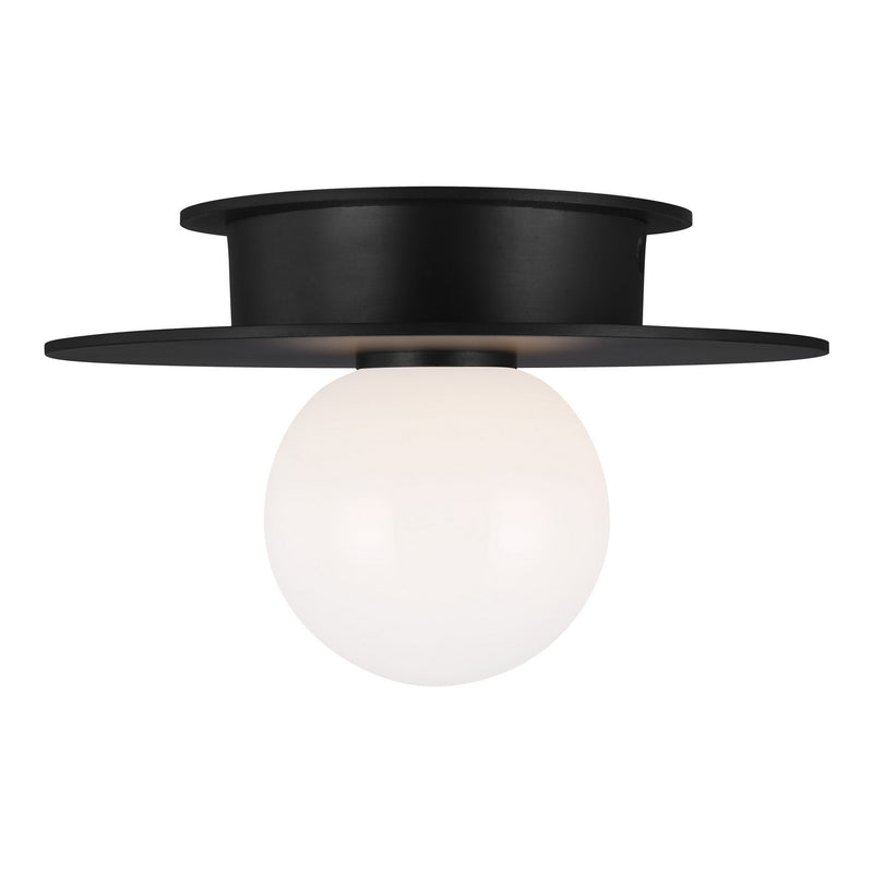 Visual Comfort Studio - KF1001MBK - One Light Flush Mount - Nodes - Midnight Black