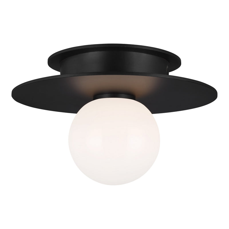 One Light Flush Mount<br /><span style="color:#4AB0CE;">Entrega: 4-10 dias en USA</span><br /><span style="color:#4AB0CE;font-size:60%;">PREGUNTE POR ENTREGA EN PANAMA</span><br />Collection: Nodes<br />Finish: Midnight Black