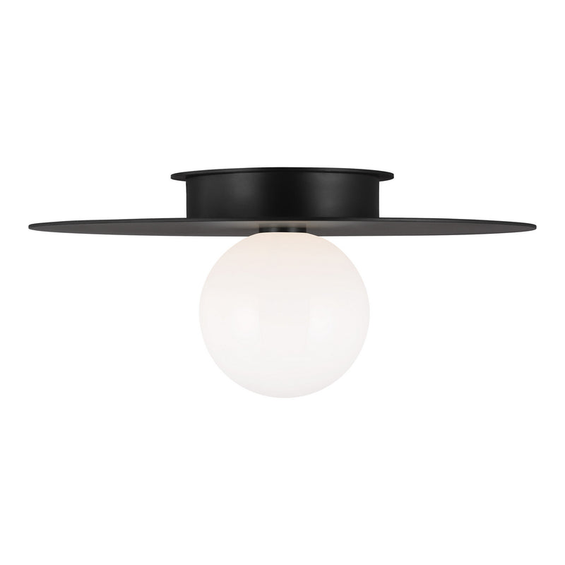 Visual Comfort Studio - KF1021MBK - One Light Flush Mount - Nodes - Midnight Black